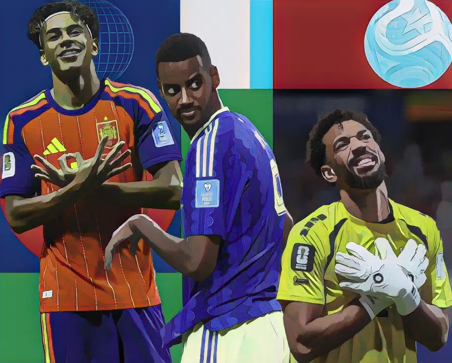 Spain’s Lamine Yamal, Sweden’s Alexander Isak and Cape Verde’s Vozinha.