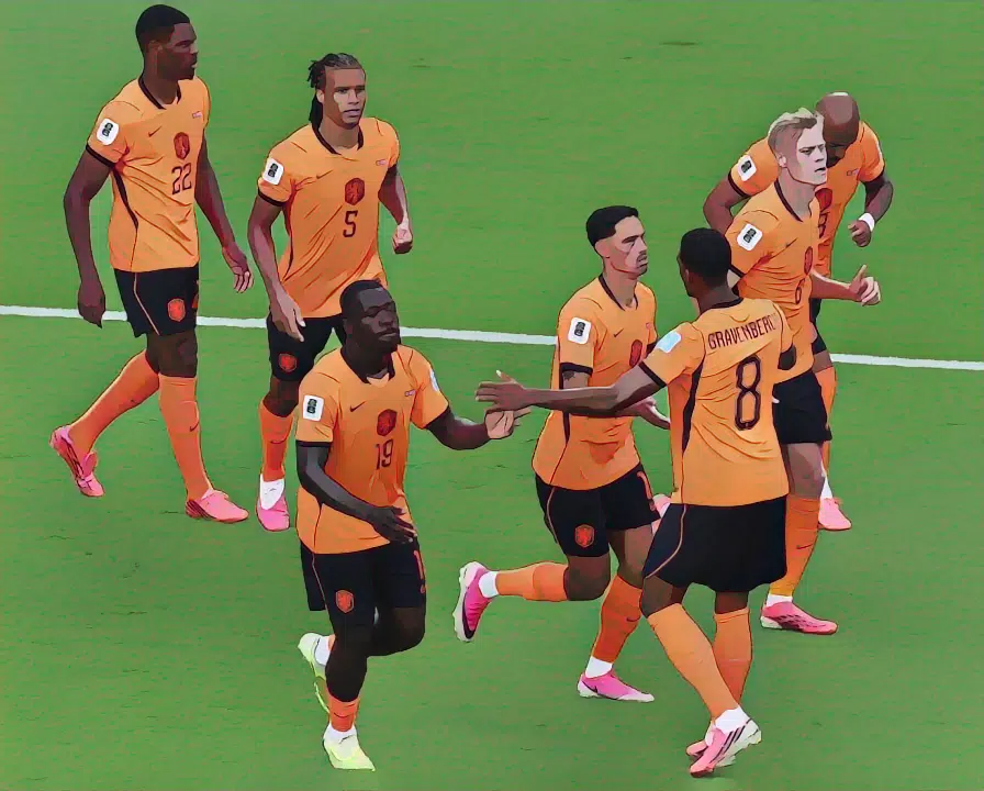 Brian Brobbey takes the plaudits after scoring the Netherlands’ second goal against Tunisia.