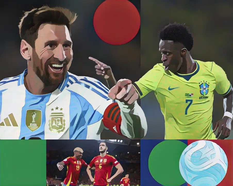 Lionel Messi, Vinícius Júnior, Lamine Yamal and Mikel Merino.